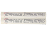 MavSim Roll Bar Decals, 2" x 13", Pair, Black or White Text