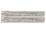 MavSim Roll Bar Decals, 2" x 13", Pair, Black or White Text